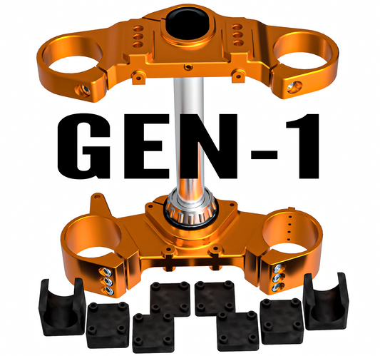 SUPERCLAMP - Adjustable offset triple clamp for the KTM Superduke R, Gen 1 (2014-2016)