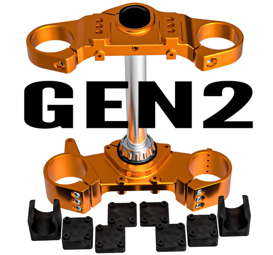 Adjustable offset triple clamp kit for the KTM 1290 Superduke R  - Gen2 (2017-2019)