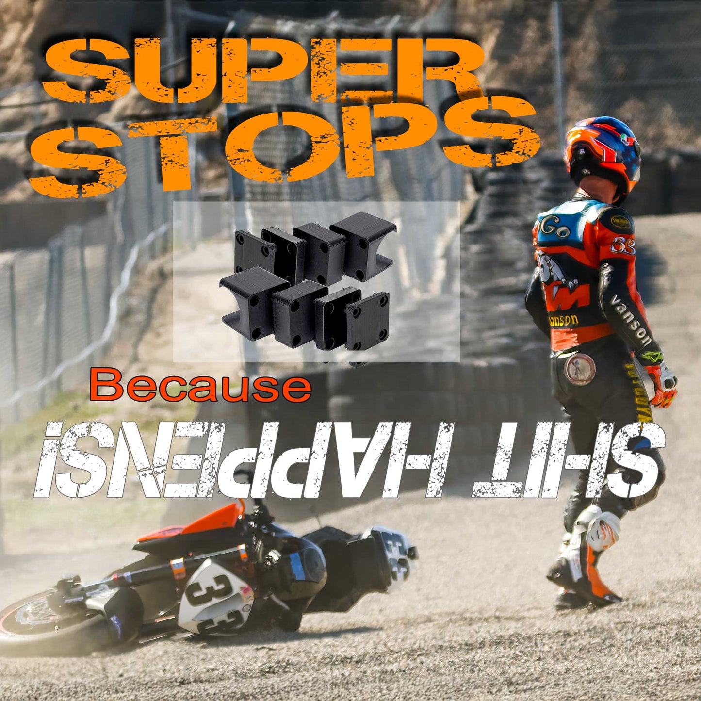 SAVE 30% on SUPERSTOPS when ordered with another product - Adjustable Rubber Steering Stops (pair)